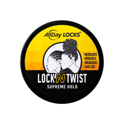 Lock N Twist | Locking Gel, Re-Twist Locks, Supreme Hold | Smooths & Tames Frizz, Flake Free, Soft Finish | 5 Oz