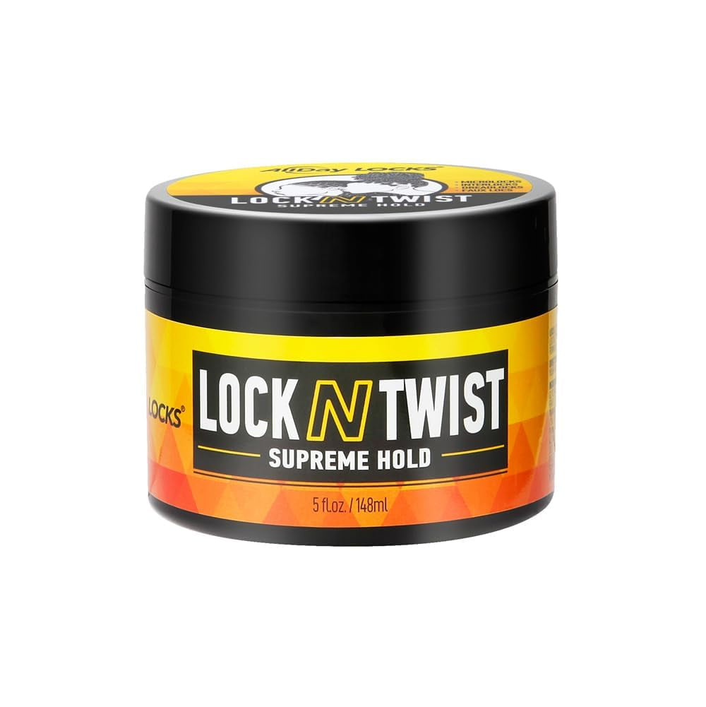 Lock N Twist | Locking Gel, Re-Twist Locks, Supreme Hold | Smooths & Tames Frizz, Flake Free, Soft Finish | 5 Oz