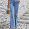 High Waist Flare Jeans with Pockets