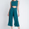 Women's Sleeveless Tie Jumpsuit with Slit