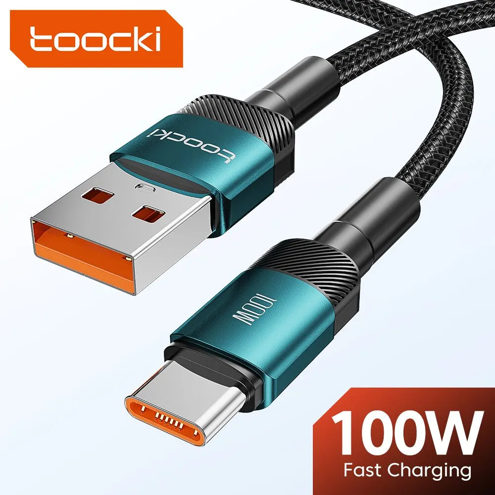 Toocki 6A USB Type C Cable for Xiaomi POCO Samsung Huawei 100W Fast