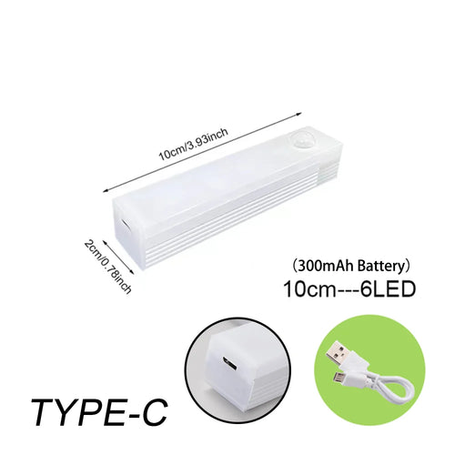 Motion Sensor Light Wireless LED Night Light Type C Rechargeable Light