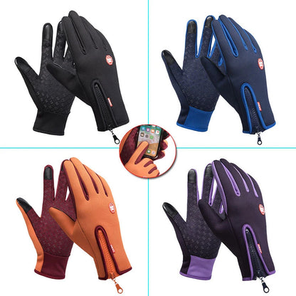 Winter Thermal Warm Full Finger Gloves Touchscreen Unisex for Outdoor