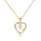 Initial Heart Necklace for Women Cubic Zirconia 14K Gold Plated Initial Heart Pendant Necklace